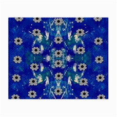 Oilpainting Blue Flowers In The Peaceful Night Small Glasses Cloth by pepitasart