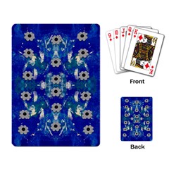 Oilpainting Blue Flowers In The Peaceful Night Playing Cards Single Design (rectangle)