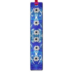 Oilpainting Blue Flowers In The Peaceful Night Large Book Marks by pepitasart