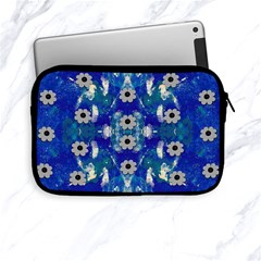 Oilpainting Blue Flowers In The Peaceful Night Apple Ipad Mini Zipper Cases by pepitasart