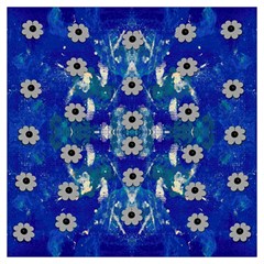 Oilpainting Blue Flowers In The Peaceful Night Lightweight Scarf  by pepitasart