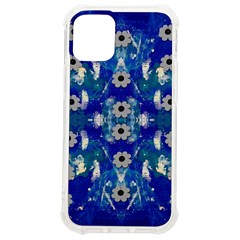 Oilpainting Blue Flowers In The Peaceful Night Iphone 12 Mini Tpu Uv Print Case	 by pepitasart