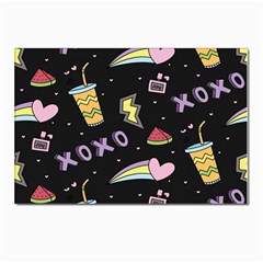 Cute-girl-things-seamless-background Postcard 4 x 6  (pkg Of 10) by pakminggu