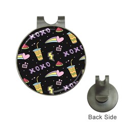 Cute-girl-things-seamless-background Hat Clips with Golf Markers