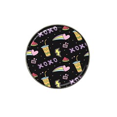 Cute-girl-things-seamless-background Hat Clip Ball Marker