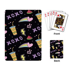 Cute-girl-things-seamless-background Playing Cards Single Design (Rectangle)