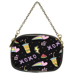 Cute-girl-things-seamless-background Chain Purse (One Side)