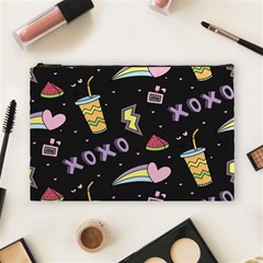 Cute-girl-things-seamless-background Cosmetic Bag (Large)