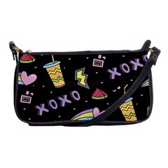 Cute-girl-things-seamless-background Shoulder Clutch Bag