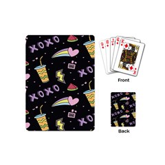 Cute-girl-things-seamless-background Playing Cards Single Design (Mini)