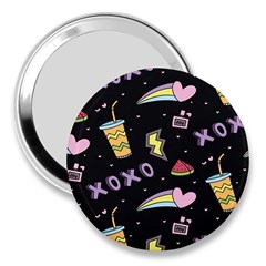 Cute-girl-things-seamless-background 3  Handbag Mirrors