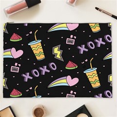 Cute-girl-things-seamless-background Cosmetic Bag (XXL)