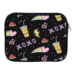 Cute-girl-things-seamless-background Apple iPad 2/3/4 Zipper Cases