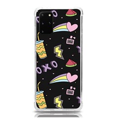 Cute-girl-things-seamless-background Samsung Galaxy S20Plus 6.7 Inch TPU UV Case