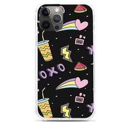 Cute-girl-things-seamless-background iPhone 12 Pro max TPU UV Print Case