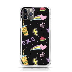 Cute-girl-things-seamless-background iPhone 11 Pro 5.8 Inch TPU UV Print Case