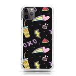 Cute-girl-things-seamless-background iPhone 11 Pro Max 6.5 Inch TPU UV Print Case Front