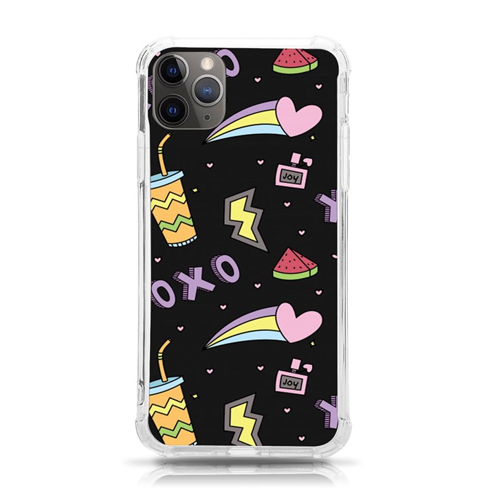 Cute-girl-things-seamless-background iPhone 11 Pro Max 6.5 Inch TPU UV Print Case