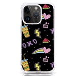 Cute-girl-things-seamless-background iPhone 14 Pro TPU UV Print Case Front