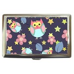 Owl-stars-pattern-background Cigarette Money Case Front