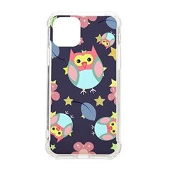 Owl-stars-pattern-background iPhone 11 Pro 5.8 Inch TPU UV Print Case