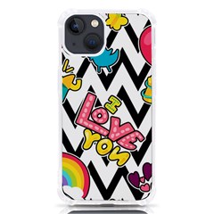 Vector-romantic-love-seamless-pattern Iphone 13 Tpu Uv Print Case by pakminggu