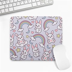 Seamless-pattern-with-cute-rabbit-character Large Mousepad by pakminggu