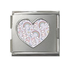 Seamless-pattern-with-cute-rabbit-character Mega Link Heart Italian Charm (18mm) by pakminggu