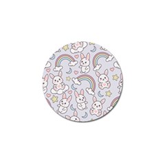 Seamless-pattern-with-cute-rabbit-character Golf Ball Marker (4 Pack) by pakminggu