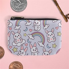 Seamless-pattern-with-cute-rabbit-character Mini Coin Purse by pakminggu