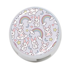 Seamless-pattern-with-cute-rabbit-character 4-port Usb Hub (one Side) by pakminggu