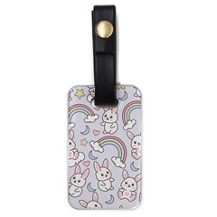 Seamless-pattern-with-cute-rabbit-character Luggage Tag (one Side) by pakminggu