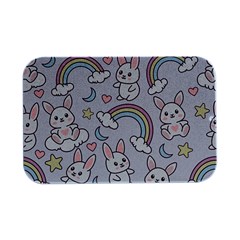 Seamless-pattern-with-cute-rabbit-character Open Lid Metal Box (silver)   by pakminggu