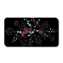 Embroidery-trend-floral-pattern-small-branches-herb-rose Medium Bar Mat by pakminggu