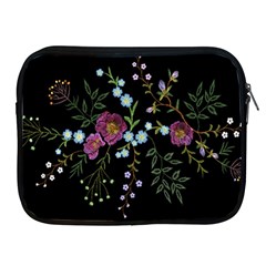 Embroidery-trend-floral-pattern-small-branches-herb-rose Apple Ipad 2/3/4 Zipper Cases by pakminggu