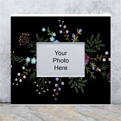 Embroidery-trend-floral-pattern-small-branches-herb-rose White Wall Photo Frame 5  X 7  by pakminggu