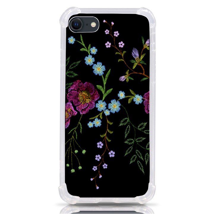 Embroidery-trend-floral-pattern-small-branches-herb-rose iPhone SE