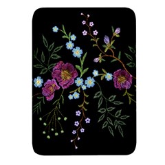 Embroidery-trend-floral-pattern-small-branches-herb-rose Rectangular Glass Fridge Magnet (4 Pack) by pakminggu