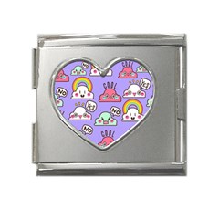 Cloud-seamless-pattern -- Mega Link Heart Italian Charm (18mm) by pakminggu