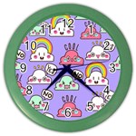 Cloud-seamless-pattern -- Color Wall Clock Front