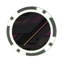 Gradient-geometric-shapes-dark-background Poker Chip Card Guard by pakminggu