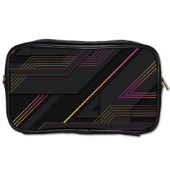 Gradient-geometric-shapes-dark-background Toiletries Bag (two Sides) by pakminggu