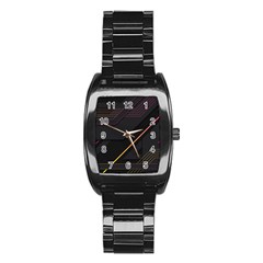 Gradient-geometric-shapes-dark-background Stainless Steel Barrel Watch by pakminggu