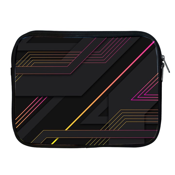 Gradient-geometric-shapes-dark-background Apple iPad 2/3/4 Zipper Cases