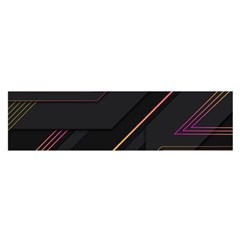 Gradient-geometric-shapes-dark-background Oblong Satin Scarf (16  X 60 ) by pakminggu