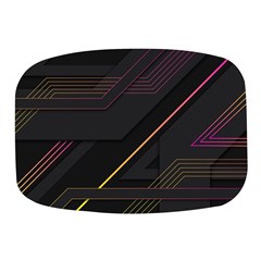 Gradient-geometric-shapes-dark-background Mini Square Pill Box by pakminggu