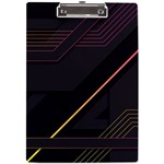 Gradient-geometric-shapes-dark-background A4 Acrylic Clipboard Front