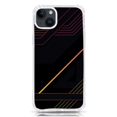 Gradient-geometric-shapes-dark-background Iphone 14 Plus Tpu Uv Print Case by pakminggu