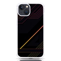 Gradient-geometric-shapes-dark-background Iphone 13 Tpu Uv Print Case by pakminggu