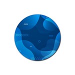 Abstract-classic-blue-background Rubber Round Coaster (4 pack) Front